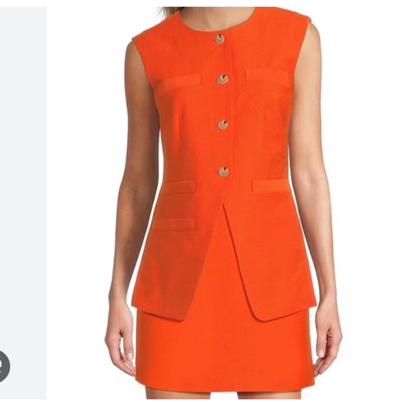 Antonio Melani sz 8 orange skirt vest set sz 8